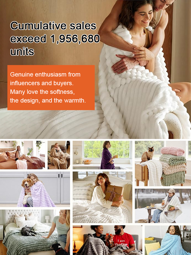 Ultra-comfortable, warm, luxurious rabbit fur blanket 🐇🛋️, fluffy throw blanket 💤, soft and cozy cover 🛏️, available in multiple sizes 📏, suitable for sofas, beds, and living rooms 🛋️🛌