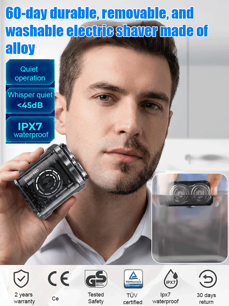 Cyber-Mecha Magnetic Shaver: 60-Day Battery, Zero Stubble, Always Sharp! 🤖🧲🔋🪒