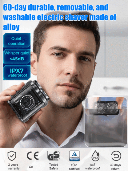 Cyber-Mecha Magnetic Shaver: 60-Day Battery, Zero Stubble, Always Sharp! 🤖🧲🔋🪒