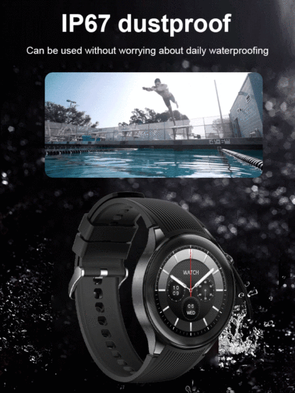 Military-grade quality: AI smart Bluetooth watch that monitors your fitness and health 24/7. Your personal health manager! ⌚🤖💪