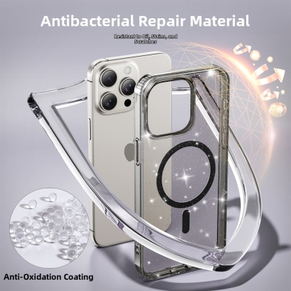 All-in-One Clear Glitter Case for iPhone 11-17 Series ✨