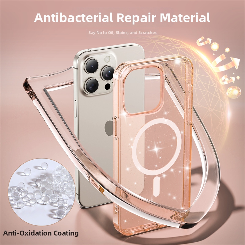 All-in-One Clear Glitter Case for iPhone 11-17 Series ✨