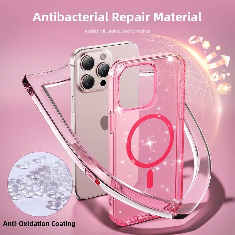 All-in-One Clear Glitter Case for iPhone 11-17 Series ✨