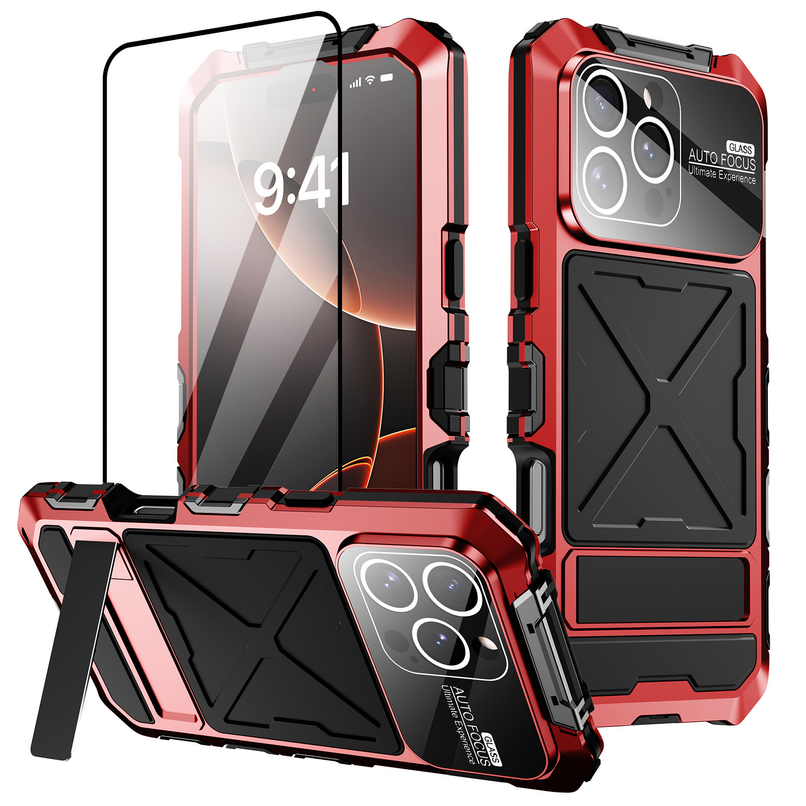 Luxury Metal Multi-Function Phone Case for iPhone - Screw-free Installation