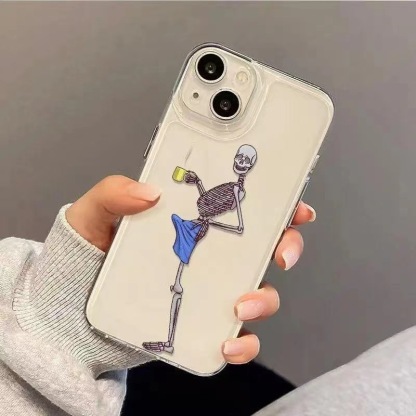 Spooky-Cute Skeleton iPhone Case: Your New Go-To Vibe Booster 💀✨