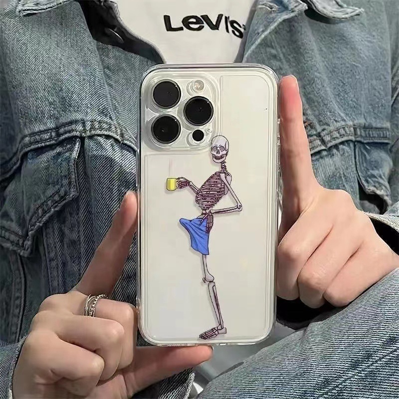 Spooky-Cute Skeleton iPhone Case: Your New Go-To Vibe Booster 💀✨
