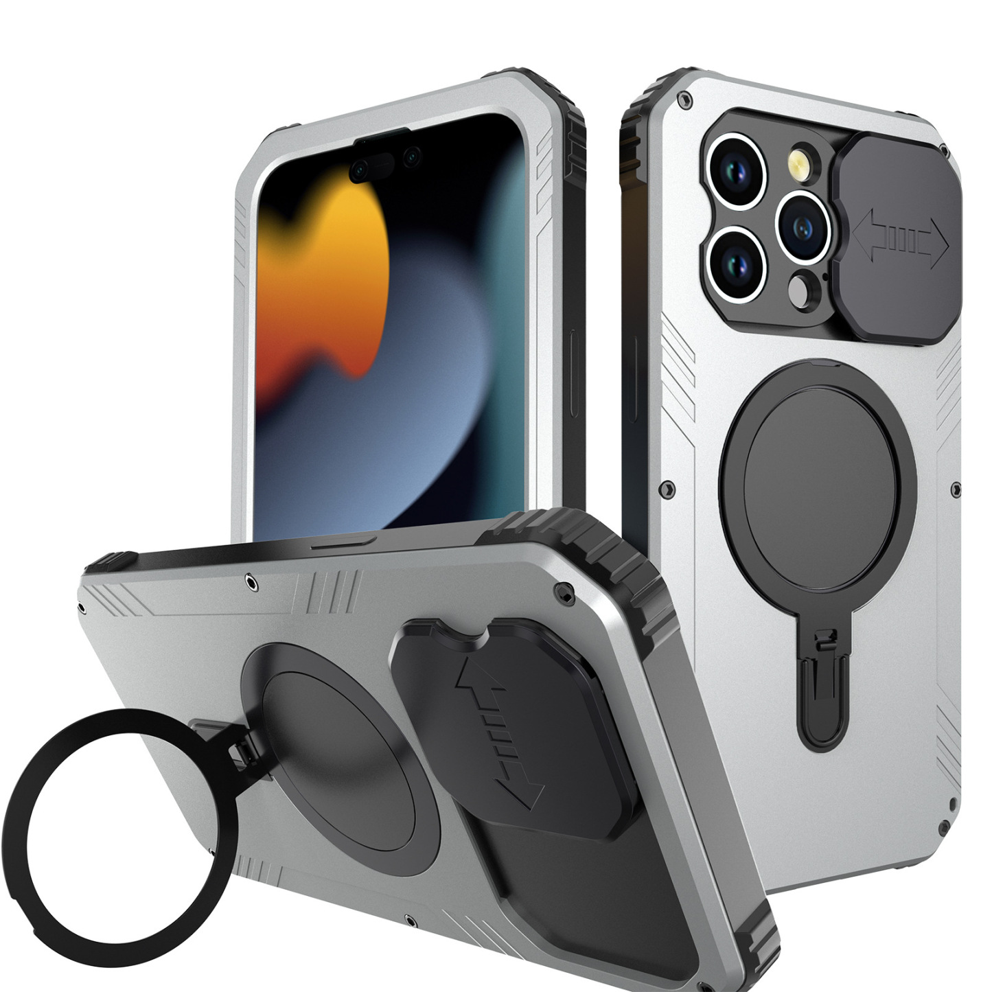 Luxury Magsafe Phone Case with Lens Protection & Magnetic Bracket