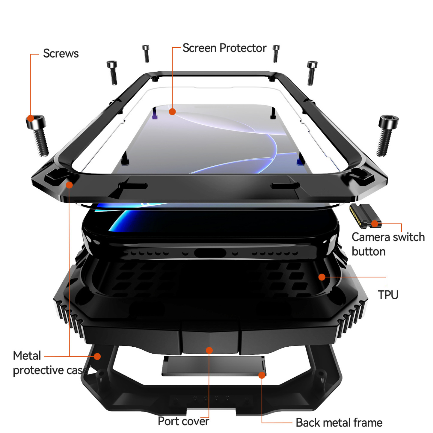 Tough as Nails: iPhone 17 Pro Max Metal Shockproof Case 🛡️
