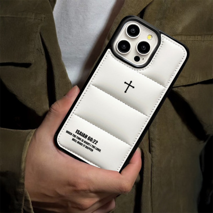 Puffer Jacket Leather Phone Case ✝️