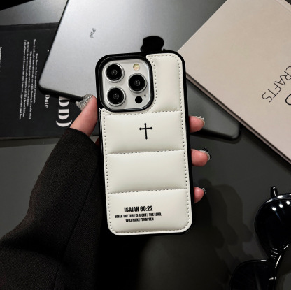 Puffer Jacket Leather Phone Case ✝️