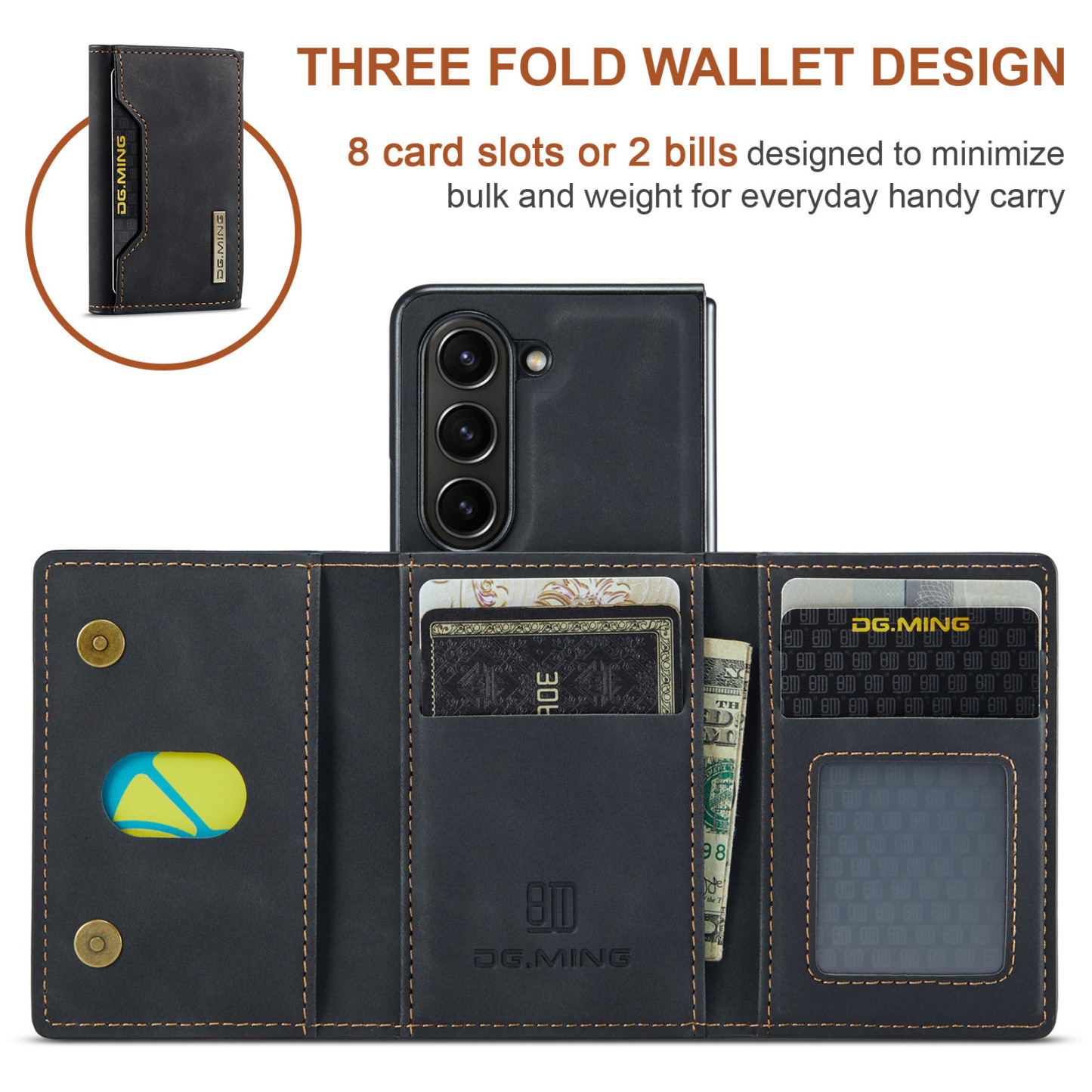Detachable 2-in-1 Design Wallet Case for Samsung Z Fold 6/5/4/3 (M2)