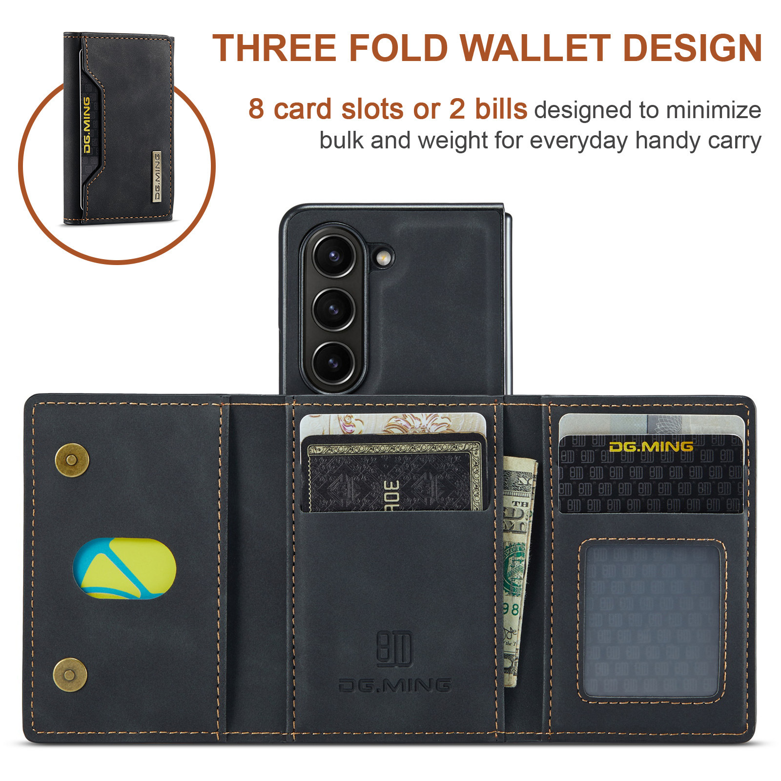 Detachable 2-in-1 Design Wallet Case for Samsung Z Fold 6/5/4/3 (M2)