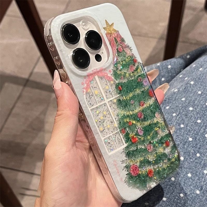 Sparkle This Christmas: Glitter Christmas Tree Phone Case for iPhone 17 Pro / 16 Pro Max / 15 ✨🎄