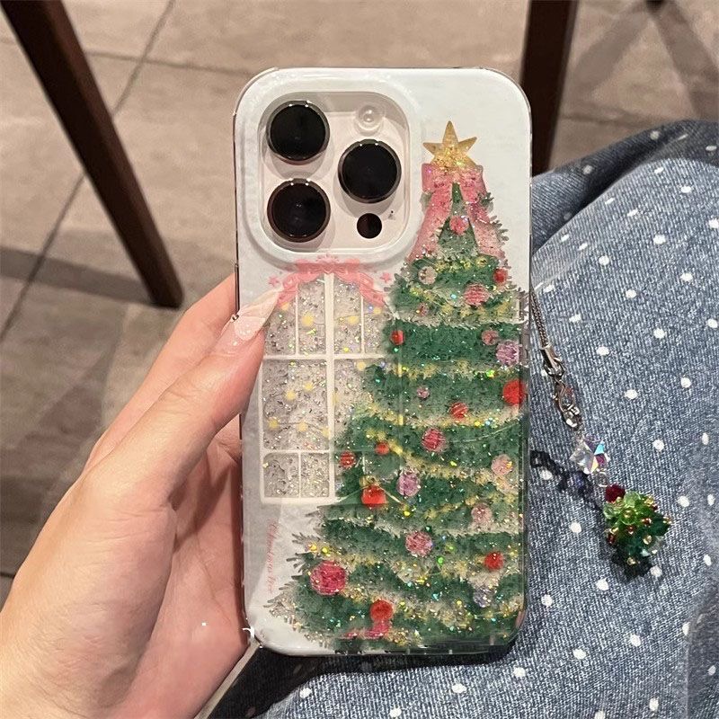 Sparkle This Christmas: Glitter Christmas Tree Phone Case for iPhone 17 Pro / 16 Pro Max / 15 ✨🎄