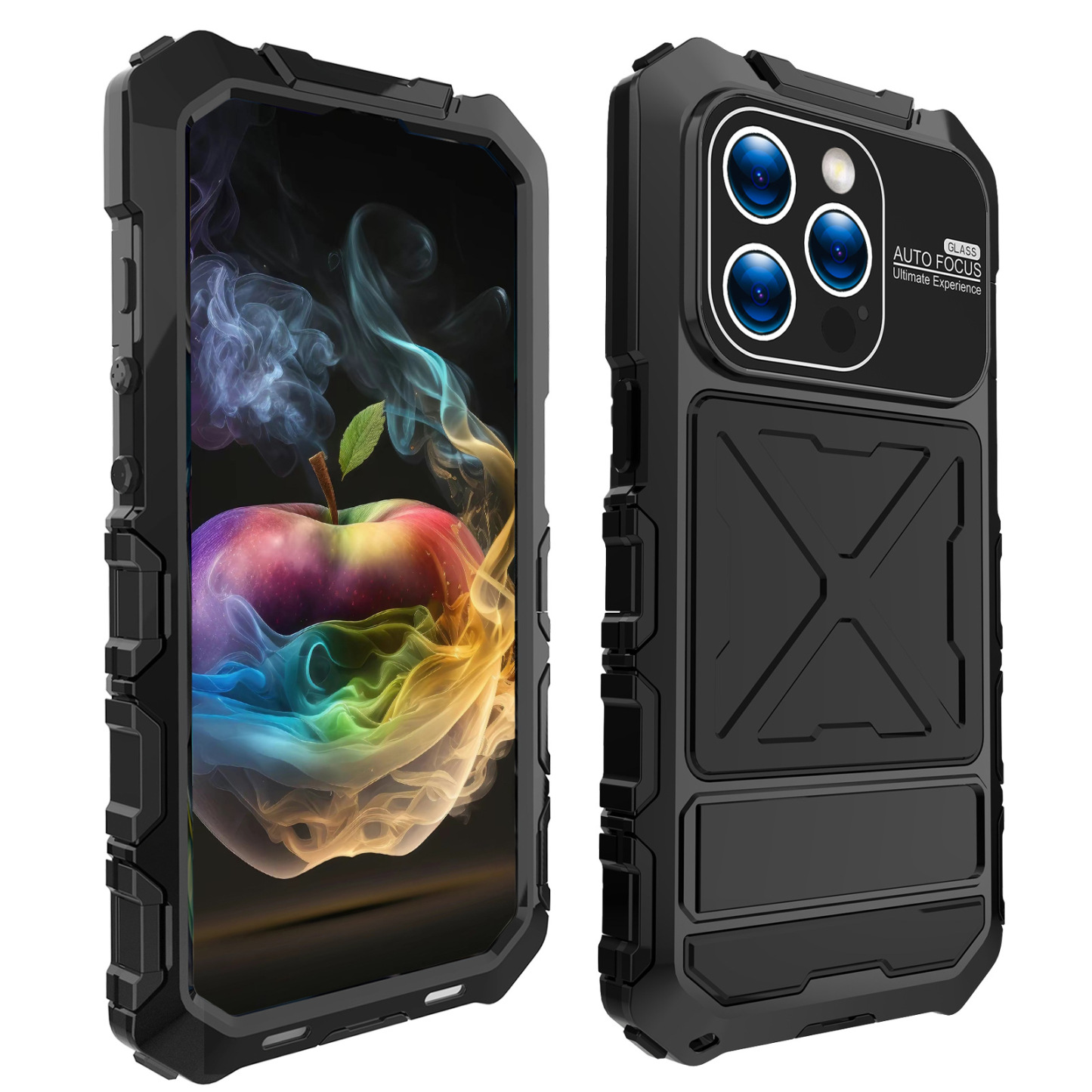 Luxury Metal Multi-Function Phone Case for iPhone - Screw-free Installation