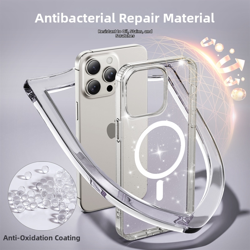 All-in-One Clear Glitter Case for iPhone 11-17 Series ✨