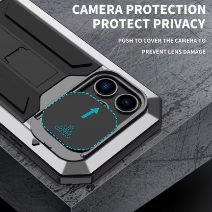 Rugged Military Grade Phone Case with Built-in Kickstand & Camera Protection