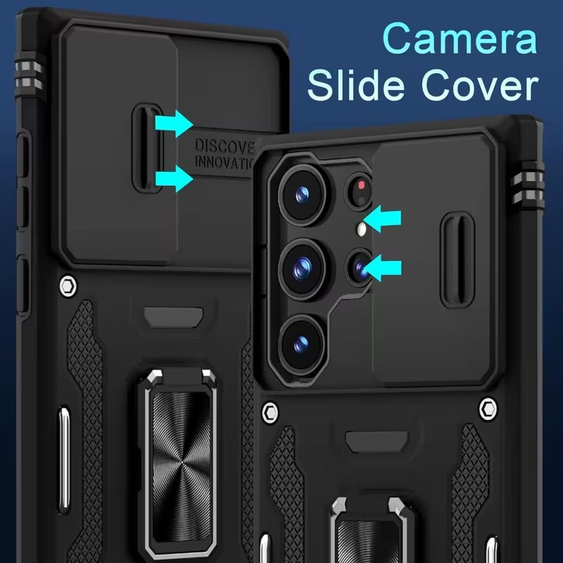 Heavy Duty Shockproof Samsung Galaxy Case with Built-In Kickstand