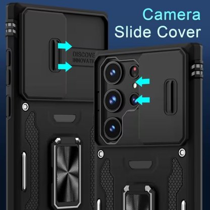 Heavy Duty Shockproof Samsung Galaxy Case with Built-In Kickstand