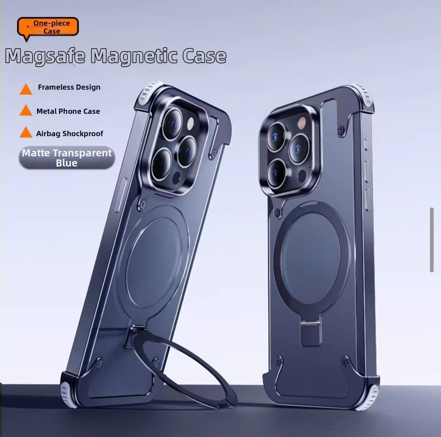 Apple iPhone 15 Pro Max Case: Metal Frame + Airbag + Stand 🛡️