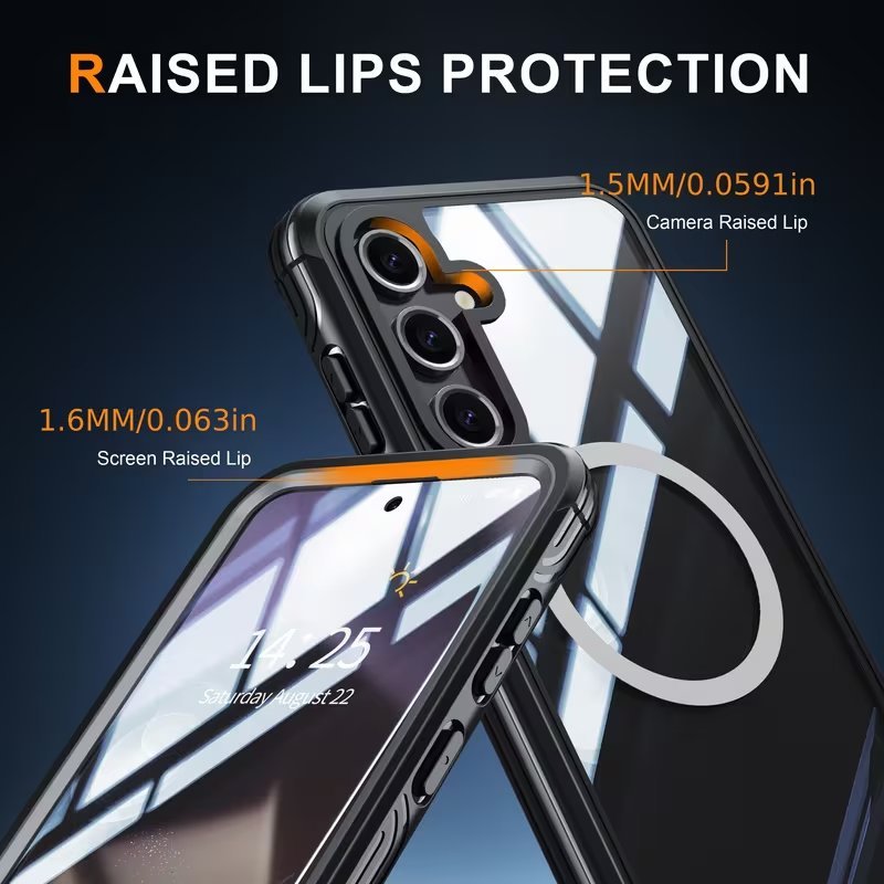 Samsung Galaxy Magnetic Clear Case With Dual Lock Protection📱