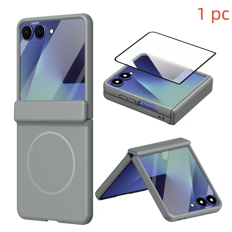 Skin sensitive magnetic Protective phone case, Protector, suitable for Samsung Galaxy Z Flip8/7/6/5/4/3 with tempered glass film, Screen Protector, supports wireless charging, protection hinge, shell film integrated, anti drop, folding phone case Skin sensitive magnetic Protective phone case, Protector, suitable for Samsung Galaxy Z Flip8/7/6/5/4/3 with tempered glass film, Screen Protector, supports wireless charging, protection hinge, shell film integrated, anti drop, folding phone case