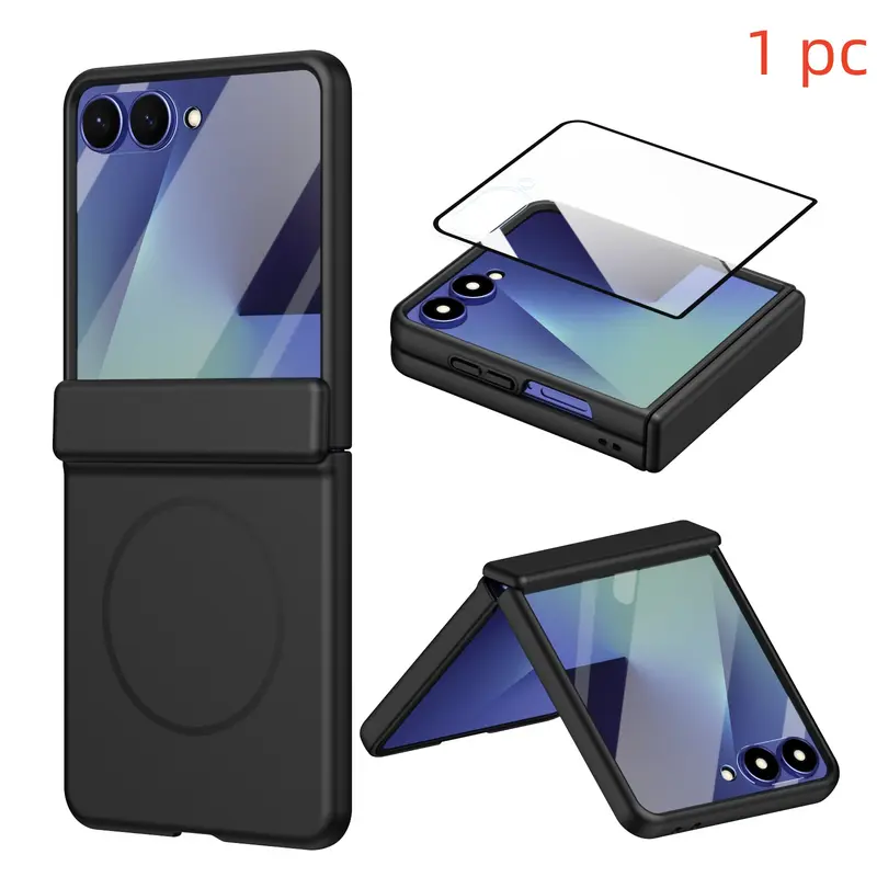 Skin sensitive magnetic Protective phone case, Protector, suitable for Samsung Galaxy Z Flip8/7/6/5/4/3 with tempered glass film, Screen Protector, supports wireless charging, protection hinge, shell film integrated, anti drop, folding phone case Skin sensitive magnetic Protective phone case, Protector, suitable for Samsung Galaxy Z Flip8/7/6/5/4/3 with tempered glass film, Screen Protector, supports wireless charging, protection hinge, shell film integrated, anti drop, folding phone case