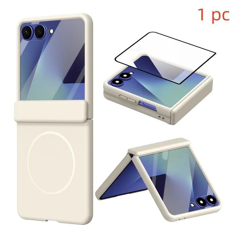 Skin sensitive magnetic Protective phone case, Protector, suitable for Samsung Galaxy Z Flip8/7/6/5/4/3 with tempered glass film, Screen Protector, supports wireless charging, protection hinge, shell film integrated, anti drop, folding phone case Skin sensitive magnetic Protective phone case, Protector, suitable for Samsung Galaxy Z Flip8/7/6/5/4/3 with tempered glass film, Screen Protector, supports wireless charging, protection hinge, shell film integrated, anti drop, folding phone case