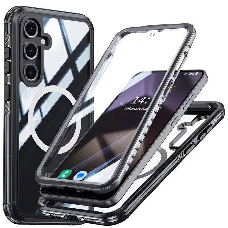 Samsung Galaxy Magnetic Clear Case With Dual Lock Protection📱