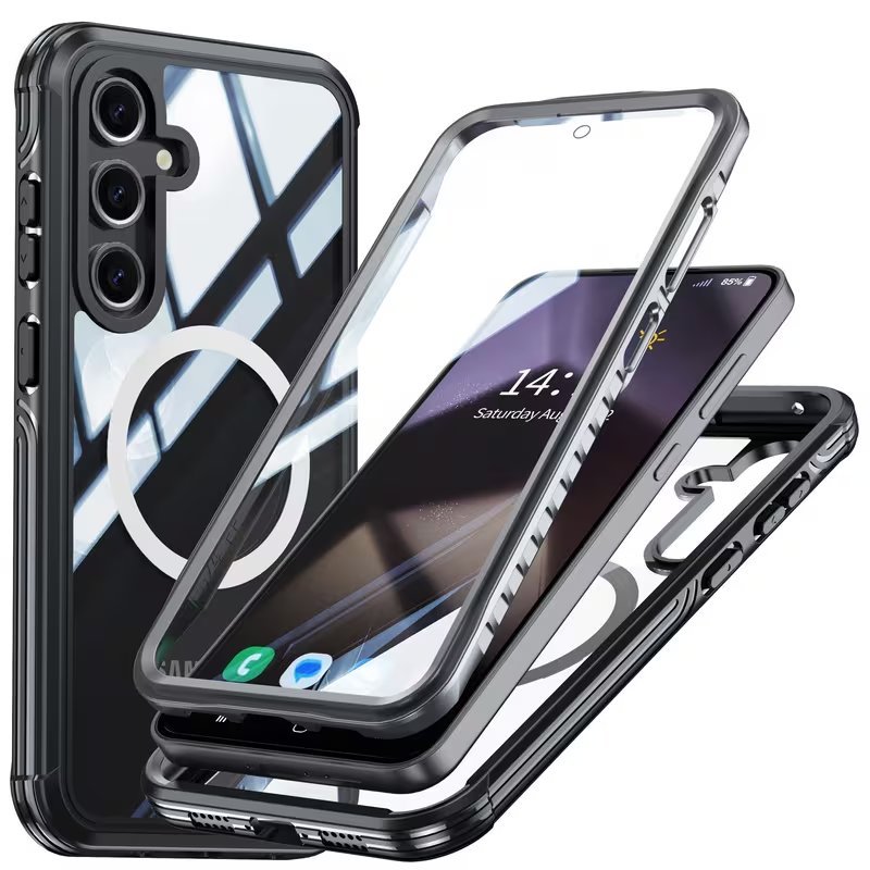 Samsung Galaxy Magnetic Clear Case With Dual Lock Protection📱