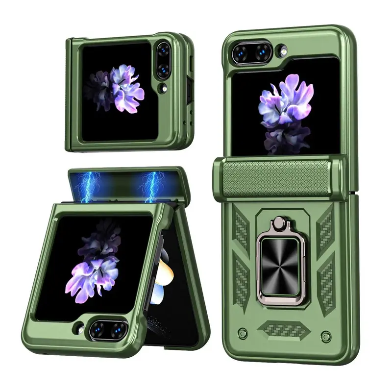 Compatible with Z Flip8/Z Flip7, Z Flip6, Z Flip5, Durable Anti Drop Protective Phone Case with 360 Degree Rotating Stand HNZ0140 Compatible with Z Flip8/Z Flip7, Z Flip6, Z Flip5, Durable Anti Drop Protective Phone Case with 360 Degree Rotating Stand HNZ0140