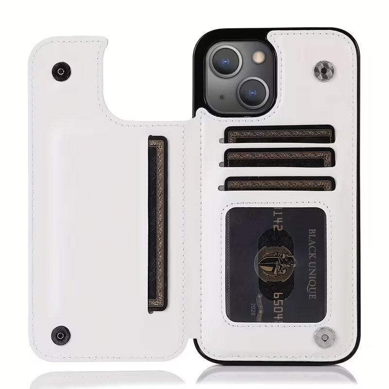 Product Title  Luxury Leather Wallet Phone Case with Card Holder & Magnetic Closure for iPhone