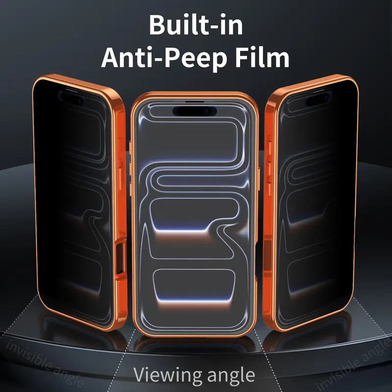 The Stealth Shield: 360° Magnetic Privacy Case with Foldable Stand & MagSafe Support