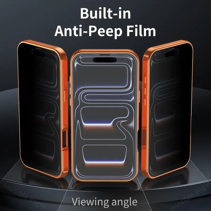The Stealth Shield: 360° Magnetic Privacy Case with Foldable Stand & MagSafe Support