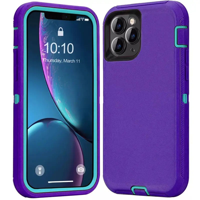 Heavy-Duty 3-Layer Armor Shockproof Defender Phone Case
