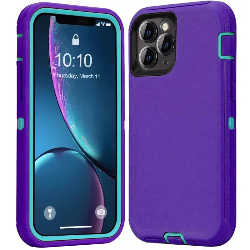 Heavy-Duty 3-Layer Armor Shockproof Defender Phone Case