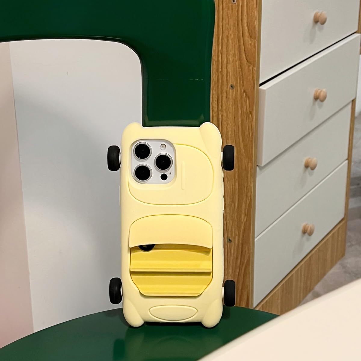 Cartoon Yellow Sports Car iPhone Case | Tuck a "Mini Stylish Ride" in Your Pocket—Cute & Shockproof in One