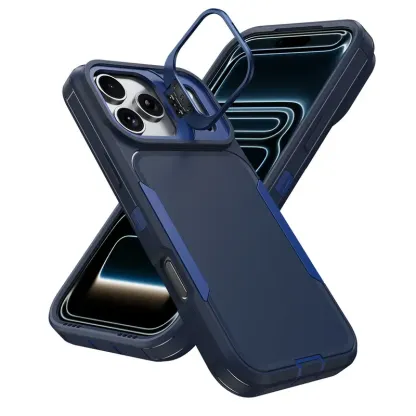 360° Heavy-Duty Shockproof Phone Case with Alloy Camera Ring for iPhone 11-17 Series