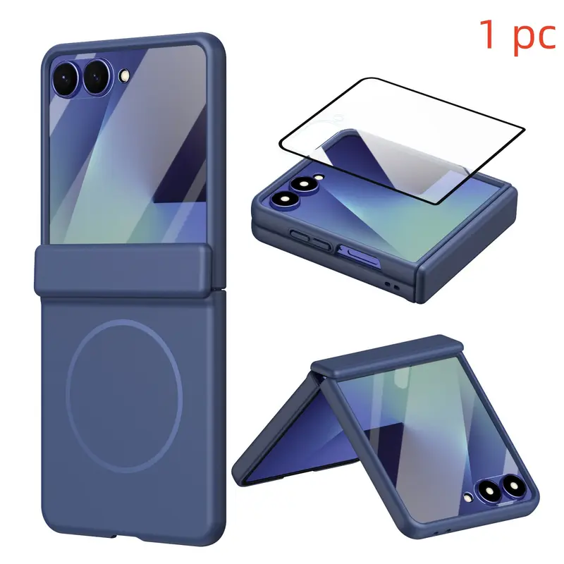 Skin sensitive magnetic Protective phone case, Protector, suitable for Samsung Galaxy Z Flip8/7/6/5/4/3 with tempered glass film, Screen Protector, supports wireless charging, protection hinge, shell film integrated, anti drop, folding phone case Skin sensitive magnetic Protective phone case, Protector, suitable for Samsung Galaxy Z Flip8/7/6/5/4/3 with tempered glass film, Screen Protector, supports wireless charging, protection hinge, shell film integrated, anti drop, folding phone case