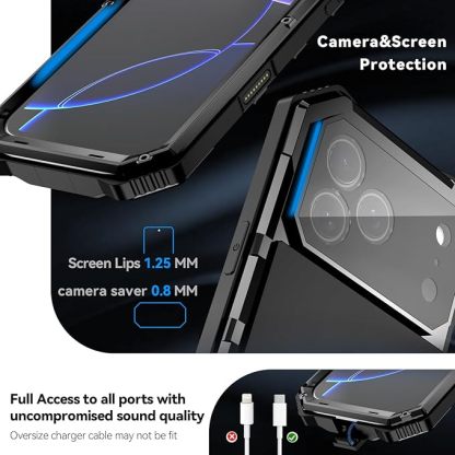 iPhone 17 Pro Max Heavy-Duty Case: Military-Grade 360° Protection + Built-In Screen Protector & Sturdy Stand