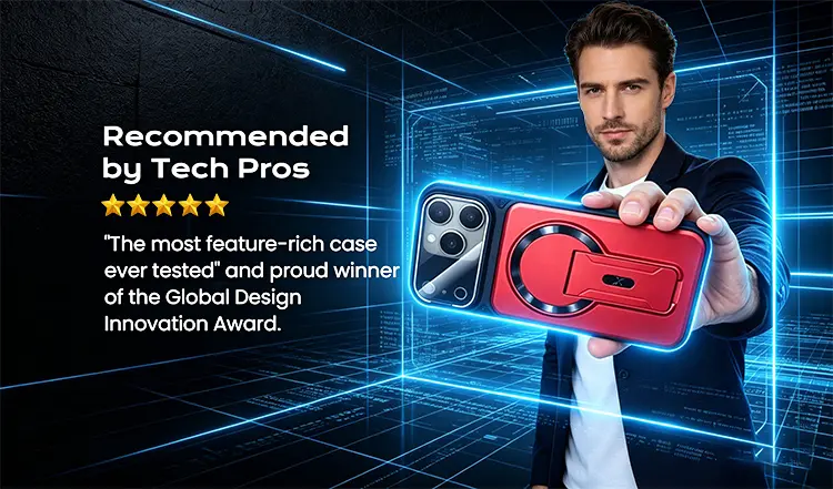 Weseecase Multifunctional iPhone Casing - Cellphone Protection Accessory for Handheld Devices with Hidden Stand Base, Lens Guard, Invisible Features