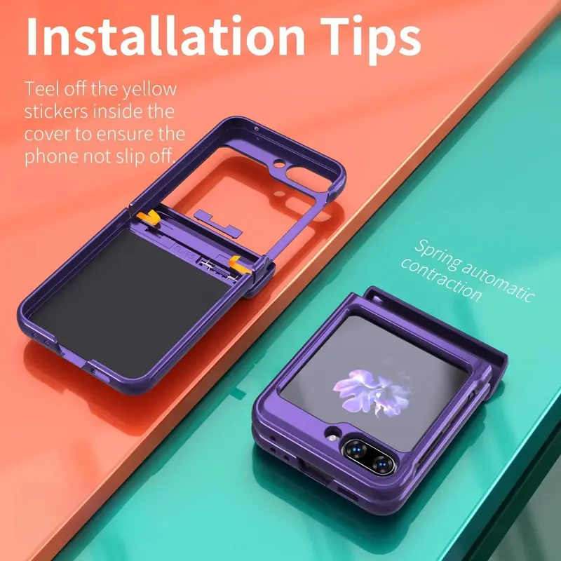 Compatible with Z Flip8/Z Flip7, Z Flip6, Z Flip5, Durable Anti Drop Protective Phone Case with 360 Degree Rotating Stand HNZ0140 Compatible with Z Flip8/Z Flip7, Z Flip6, Z Flip5, Durable Anti Drop Protective Phone Case with 360 Degree Rotating Stand HNZ0140