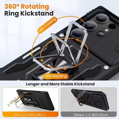 Heavy Duty Shockproof Samsung Galaxy Case with Built-In Kickstand