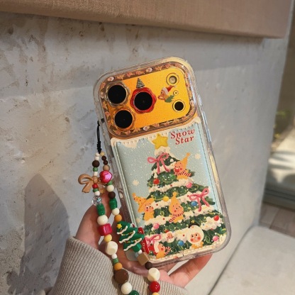 Christmas Floral & Star Gingerbread Phone Case | For iPhone 14-17 Pro/Pro Max