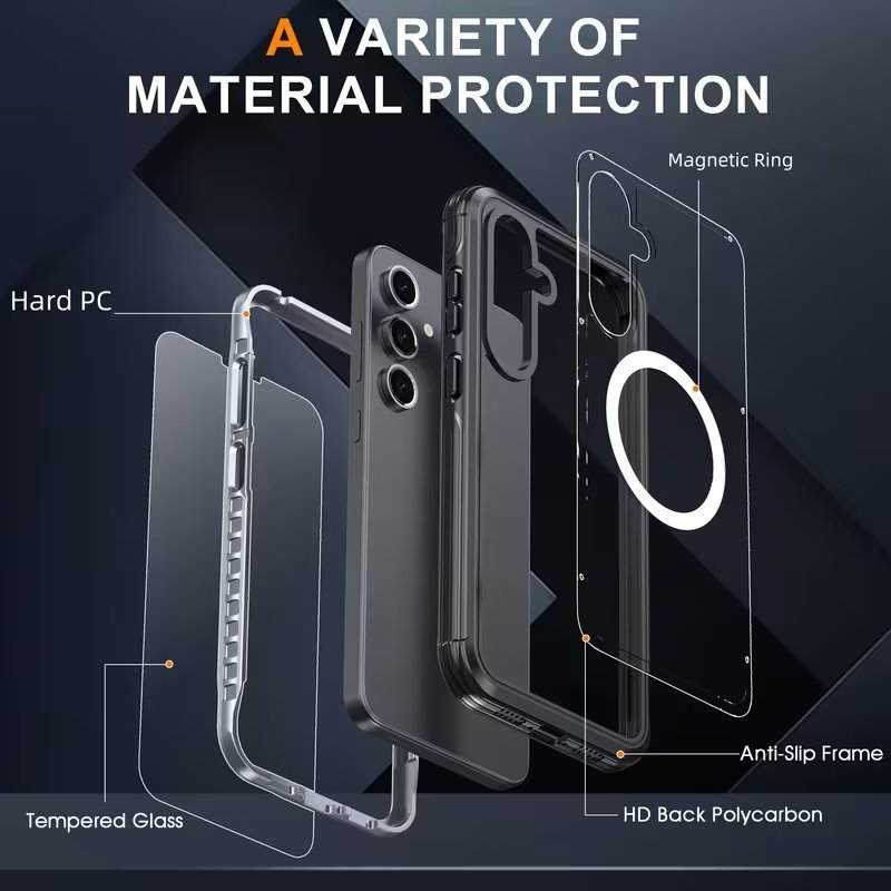 Samsung Galaxy Magnetic Clear Case With Dual Lock Protection📱