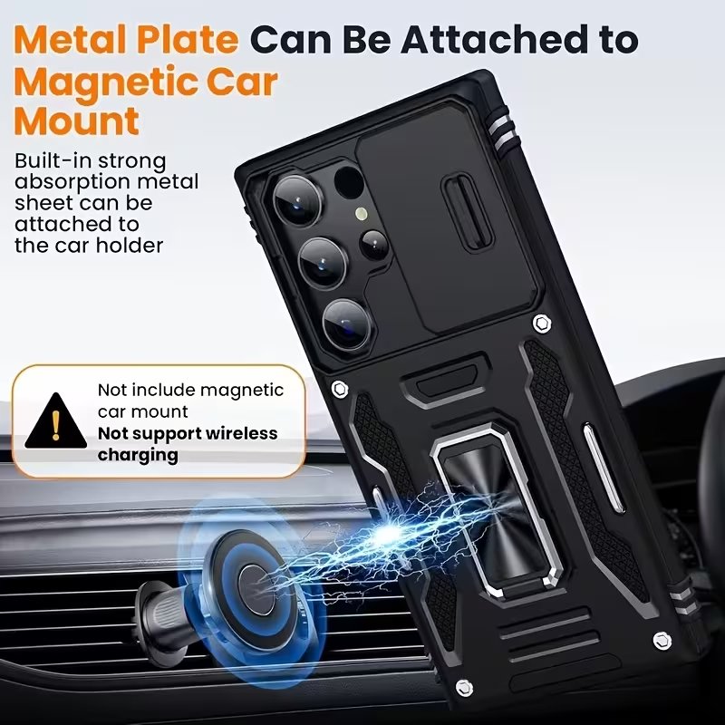 Heavy Duty Shockproof Samsung Galaxy Case with Built-In Kickstand