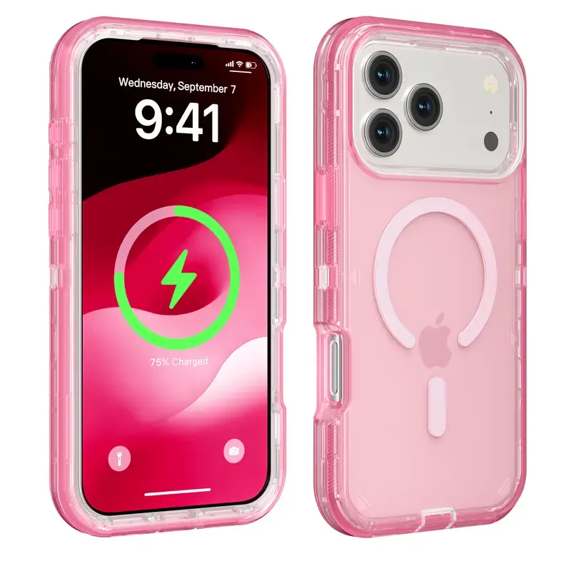 Clear Heavy-Duty MagSafe Phone Case – 360° Protection & Shockproof Design