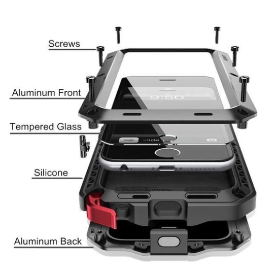 Luxury Doom Armor Waterproof Metal Aluminum Phone Case For Samsung