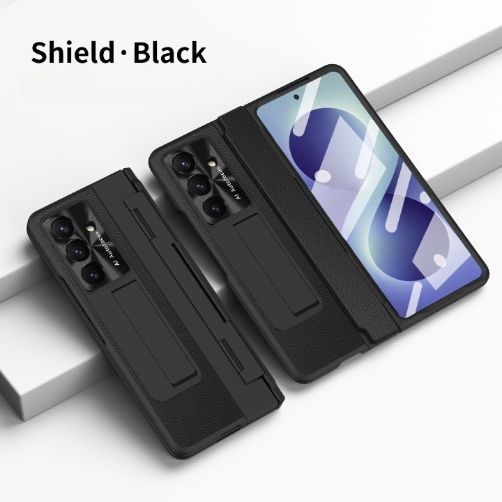 Luxury Leather Kickstand Case for Foldable Phones