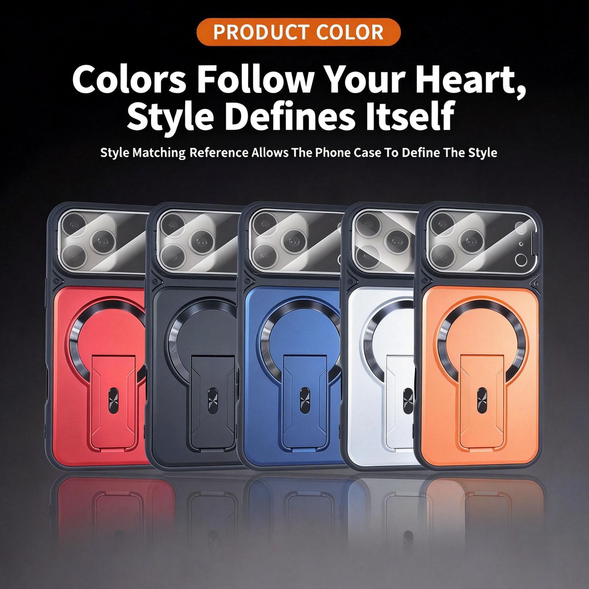 Heavy-Duty MagSafe Case with Built-in Kickstand & Lens Guard